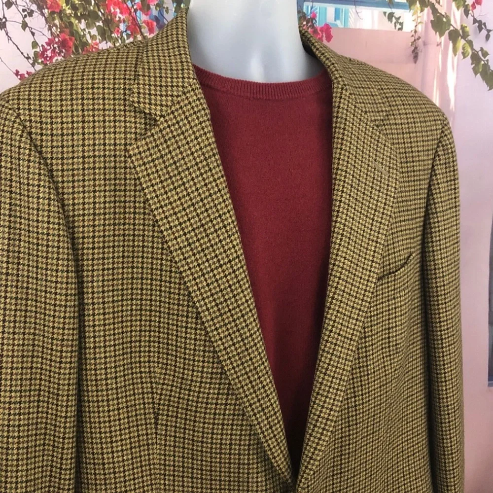 Brooks Brothers 100% Cashmere Houndstooth Blazer